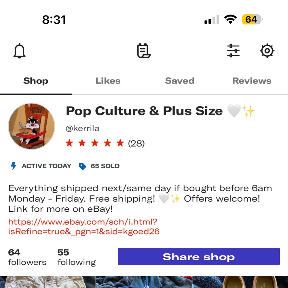 Follow me on depop I post on there because it’s easier !